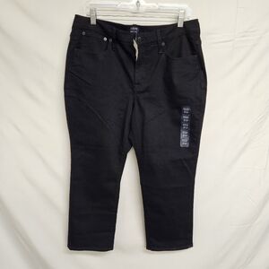 J. Crew Essential Straight Jeans Womens 31P Black Stretch High Rise Pants NWT